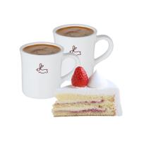 한스케익 딸기생크림 조각+HOT아메리카노 2잔