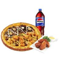 미스터피자 새우천왕M+핫윙4+콜라1.25L