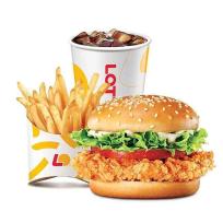 롯데리아 핫크리스피치킨버거 세트