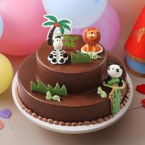 파리바게뜨 사파리 친구들 이야기 케이크(2단)