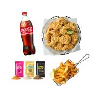 BHC 콰삭톡+웨지감자+콜라1.25L