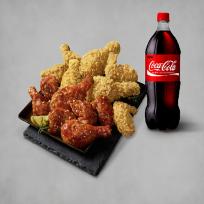 BBQ 황올반+BBQ양념반(콤보)+콜라1.25L