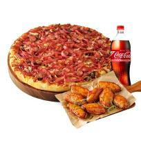 도미노피자 (오리지널)더블 미트 할라피뇨L+핫윙+콜라