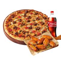 도미노피자 (오리지널)그릴드패티치즈버거L+핫윙+콜라